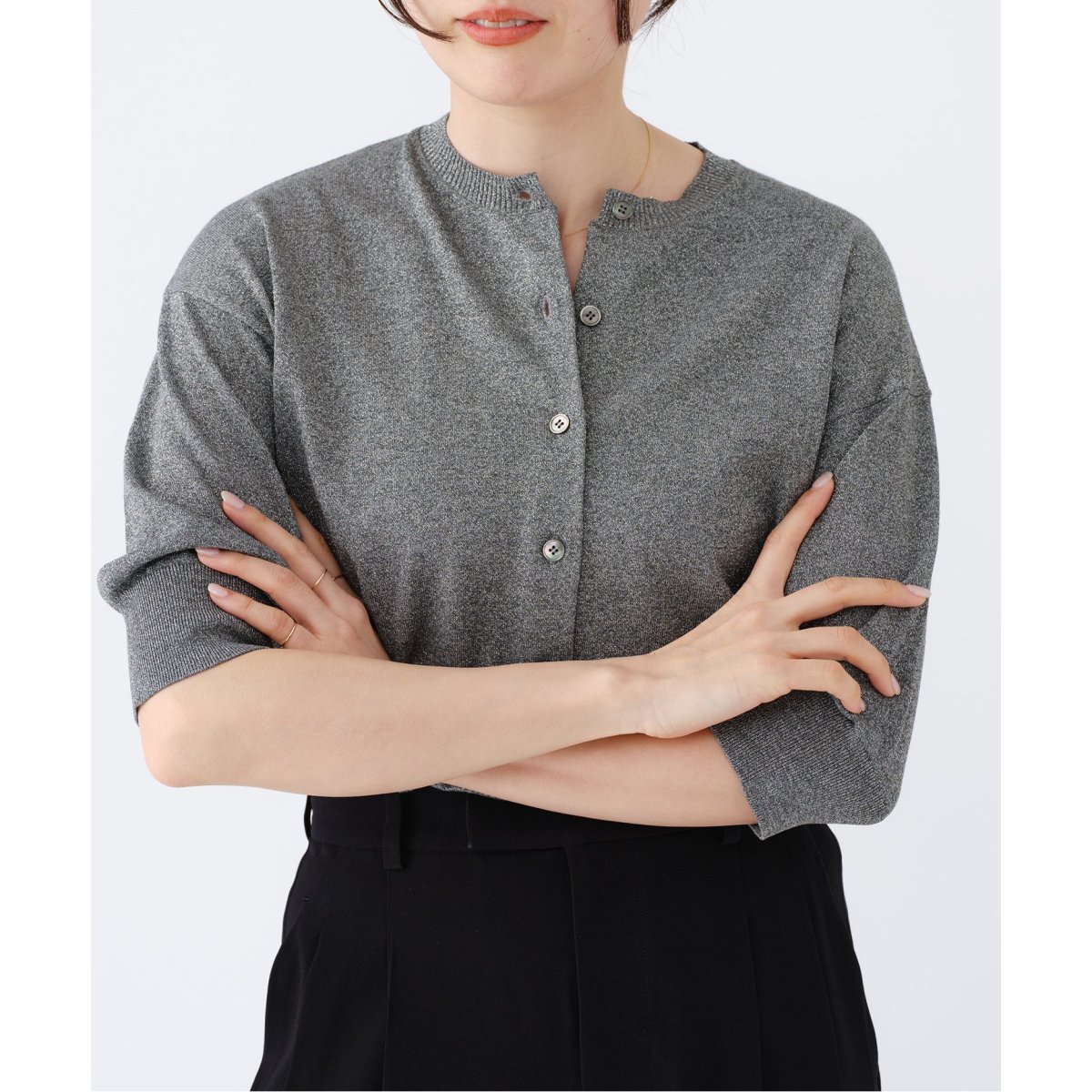 IENA イエナ　LEVITA クルーカーディガン WEB限定/追加4予約》LEVITAクルーカーディガン（ニット