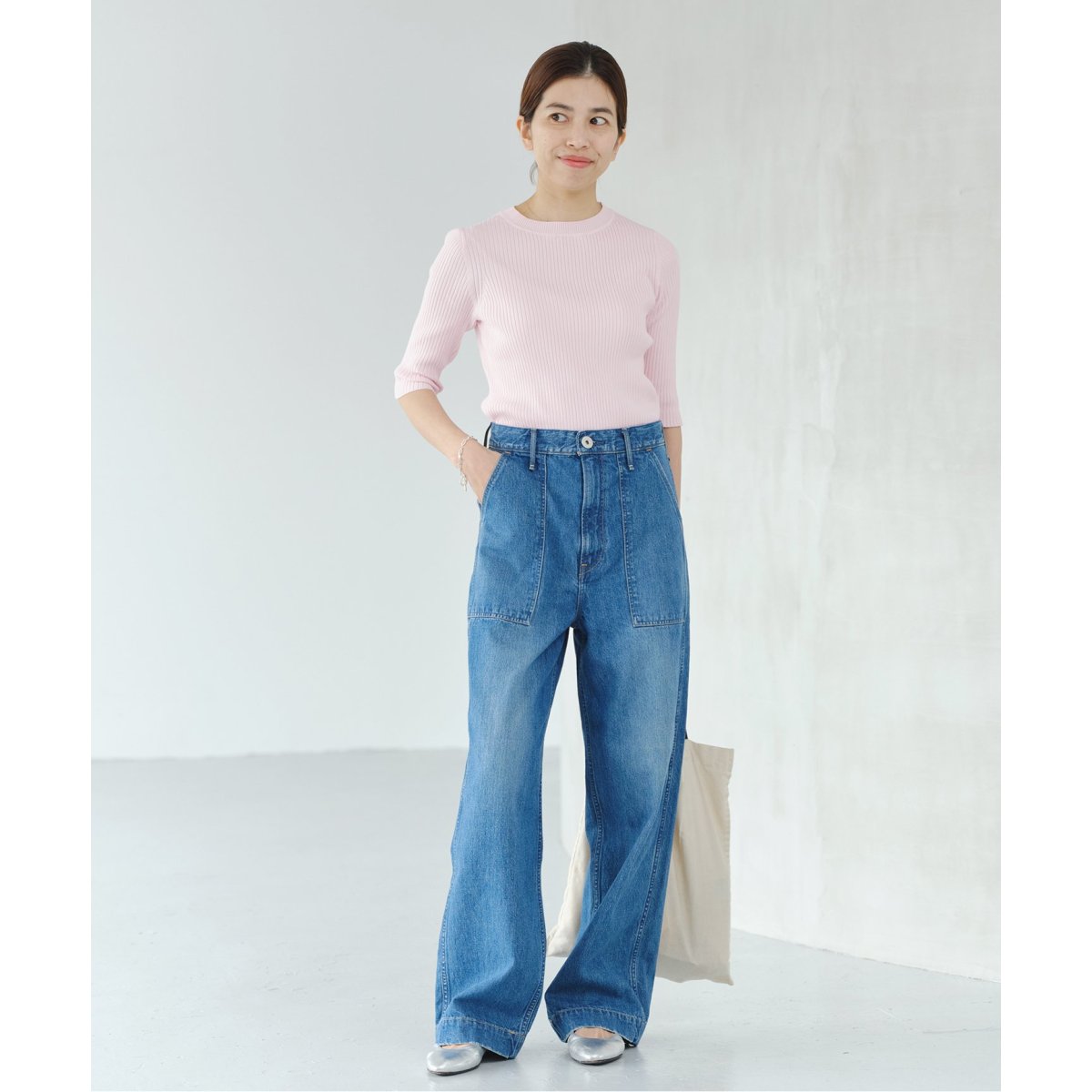 5×3リブクルーネックプルオーバー IENA 5×3 リブクルーネックプルオーバー