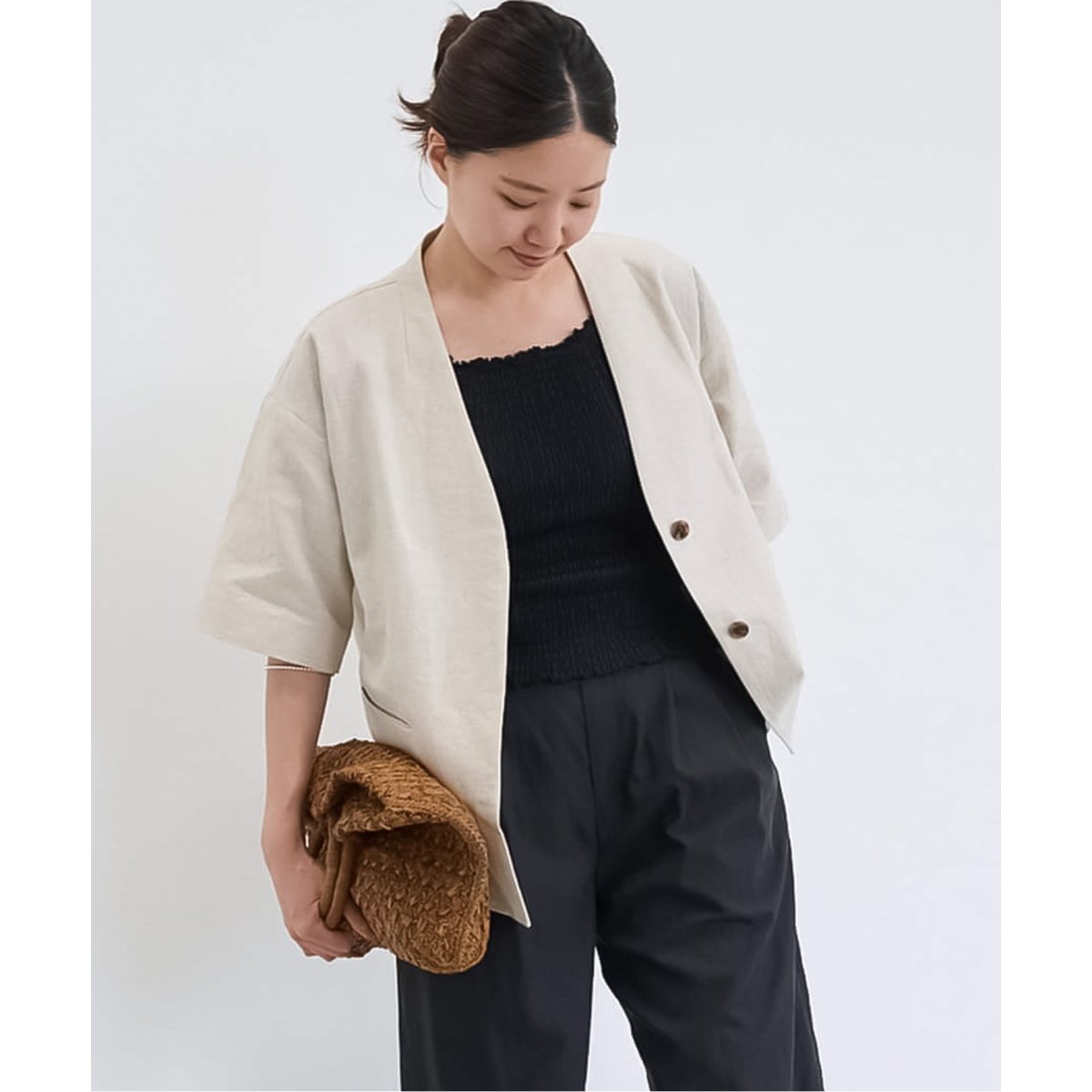 リネン混ハーフスリーブジャケット | イエナ(IENA) | マルイウェブチャネル