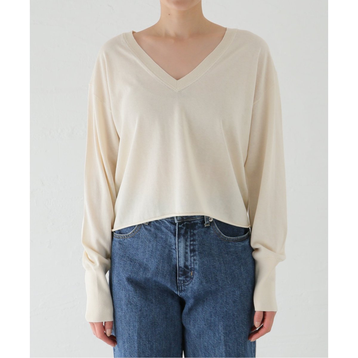 iena ウールコットンシルクVネックプルオーバー シルクコットンVネックニットプルオーバー - SOÉJU online store｜上質
