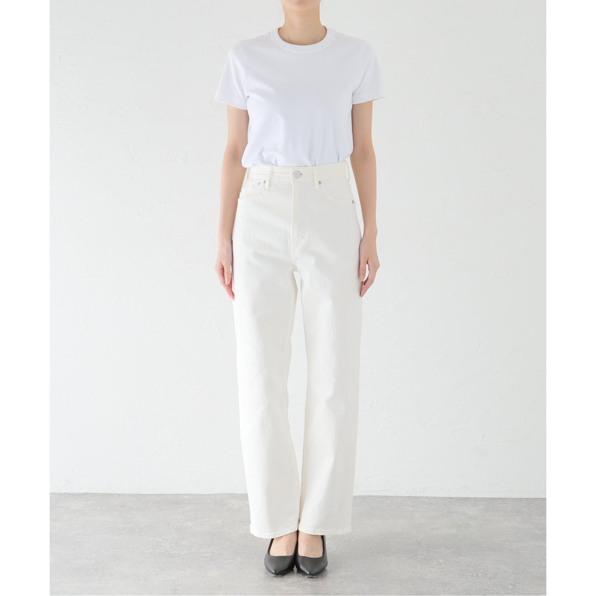 YANUK/ヤヌーク LEA BOYS STRAIGHT WHS デニムパンツ 57131238