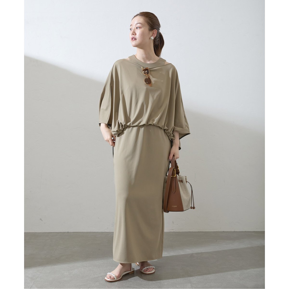 IENA タンクケープワンピース 中古・古着通販】IENA (イエナ) タンクケープワンピース
