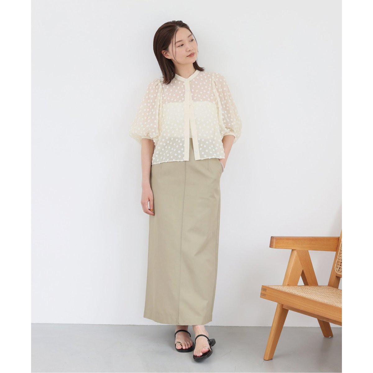 Mi＊Trefle シアーギャザーブラウス WEB限定/追加》Mi * Trefle シアーギャザーブラウス | イエナ