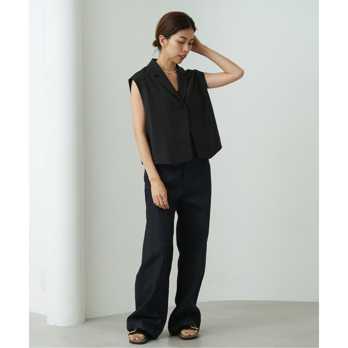 【イエナ】ラペルドショートジレ　ブラック新品 ラペルドショートジレ | イエナ(IENA) | マルイウェブチャネル