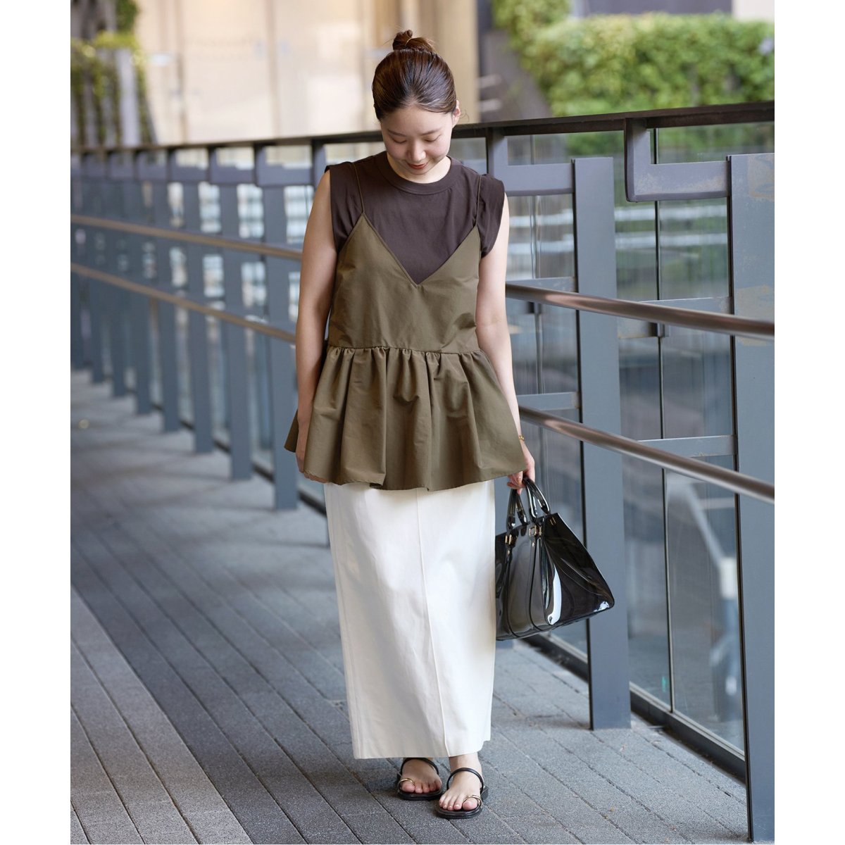 IENA グログラン キャミブラウス カーキ IENA グログランキャミブラウス カーキ - メルカリ