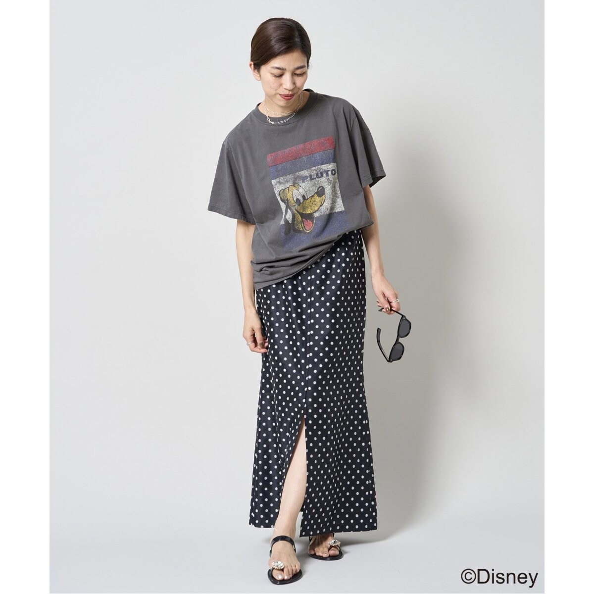 R JUBILEE/DISNEY COLLECTION LW加工Tシャツ(Pluto) | イエナ