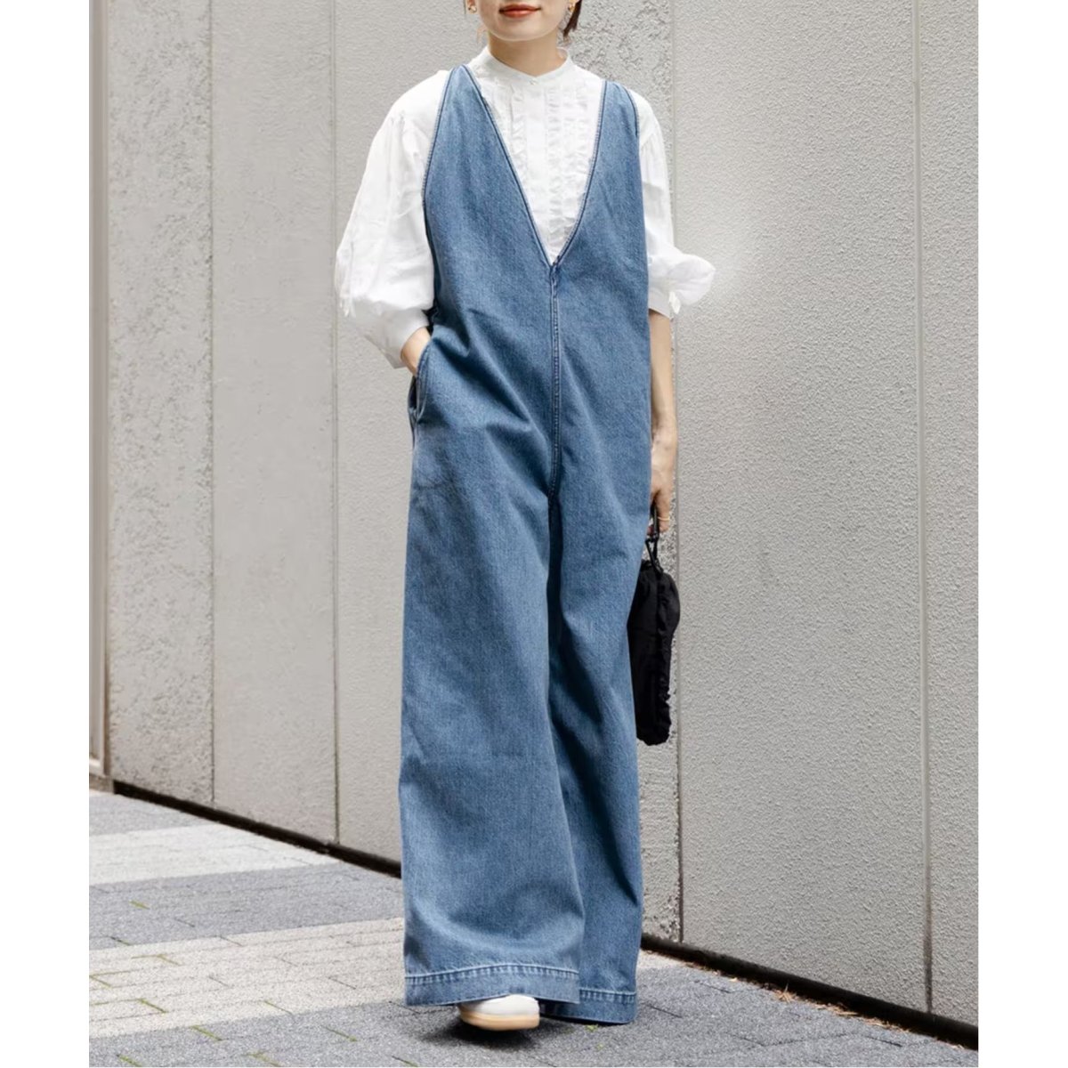 デニムVネックオールインワン | イエナ(IENA) | マルイウェブチャネル