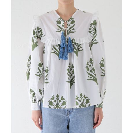 SZ Blockprints Clover Top in Moss ブラウス SS24-CT-PAL | イエナ 