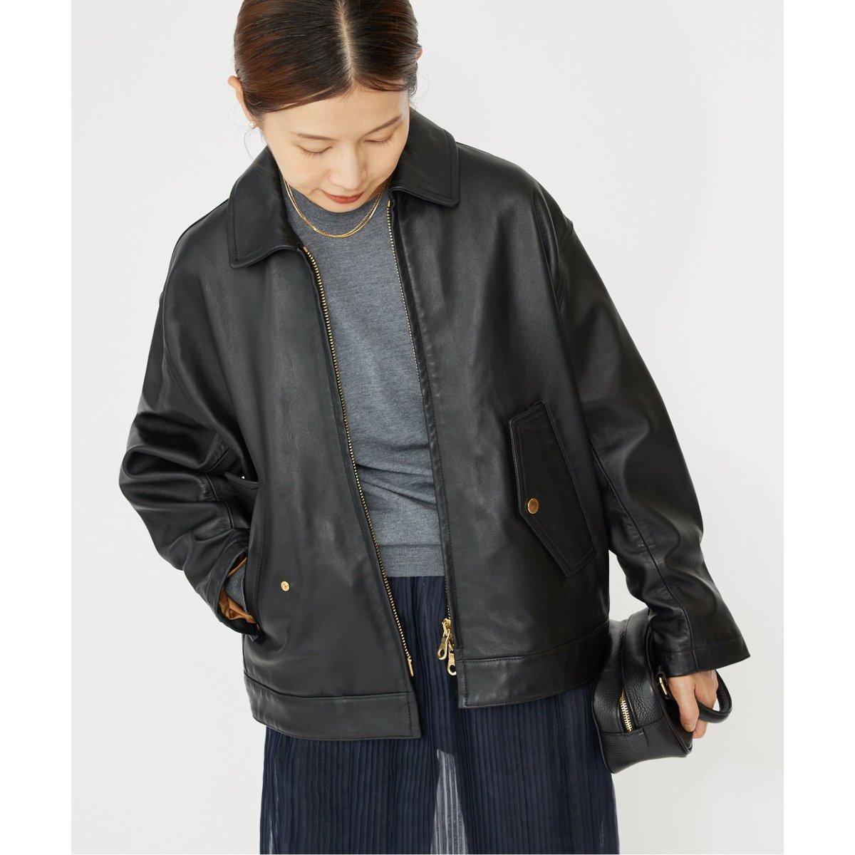 CINQUANTA/チンクアンタ 別注 LEATHER BZ レザーブルゾン | イエナ