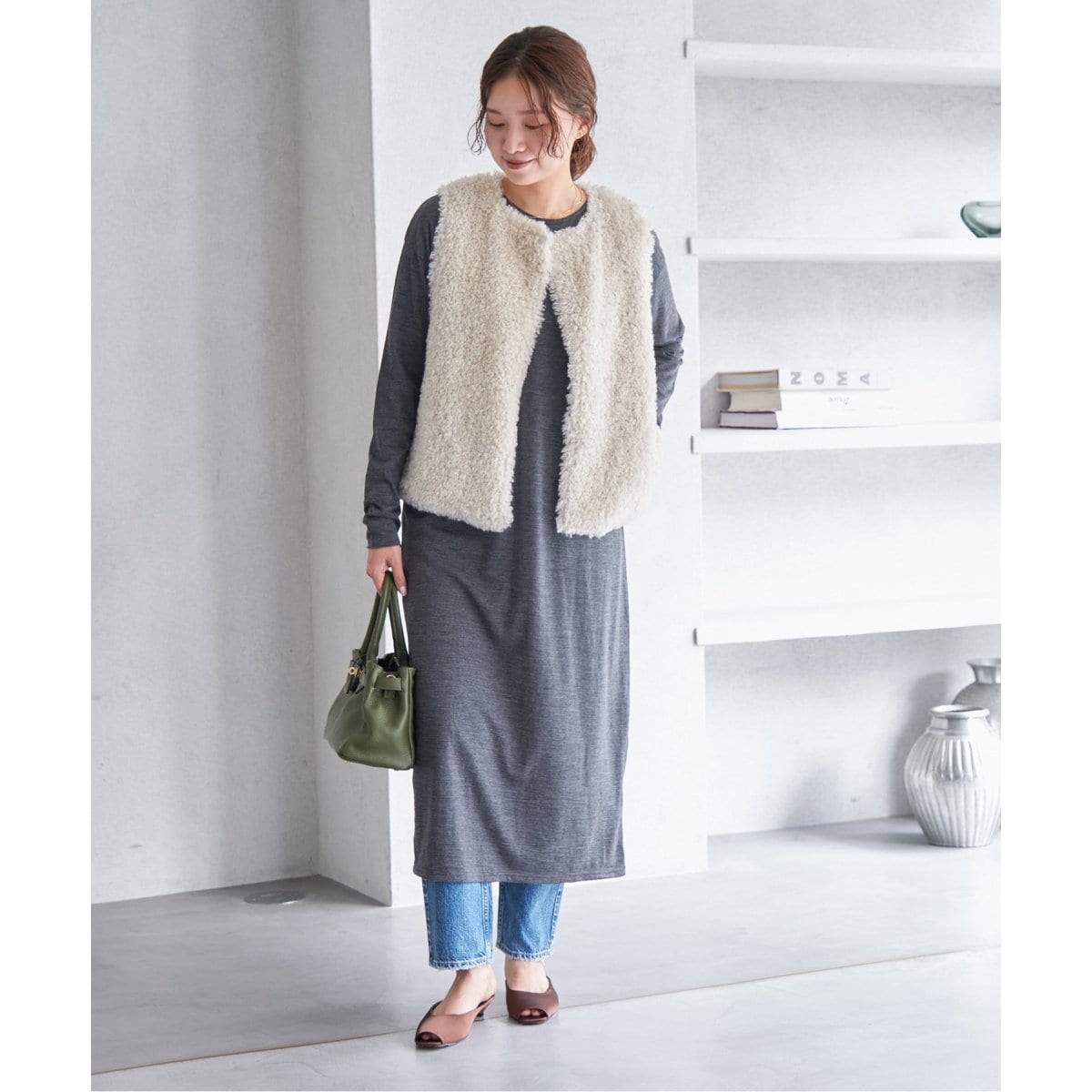 ECOPEL カーリーファーベスト | イエナ(IENA) | マルイウェブチャネル