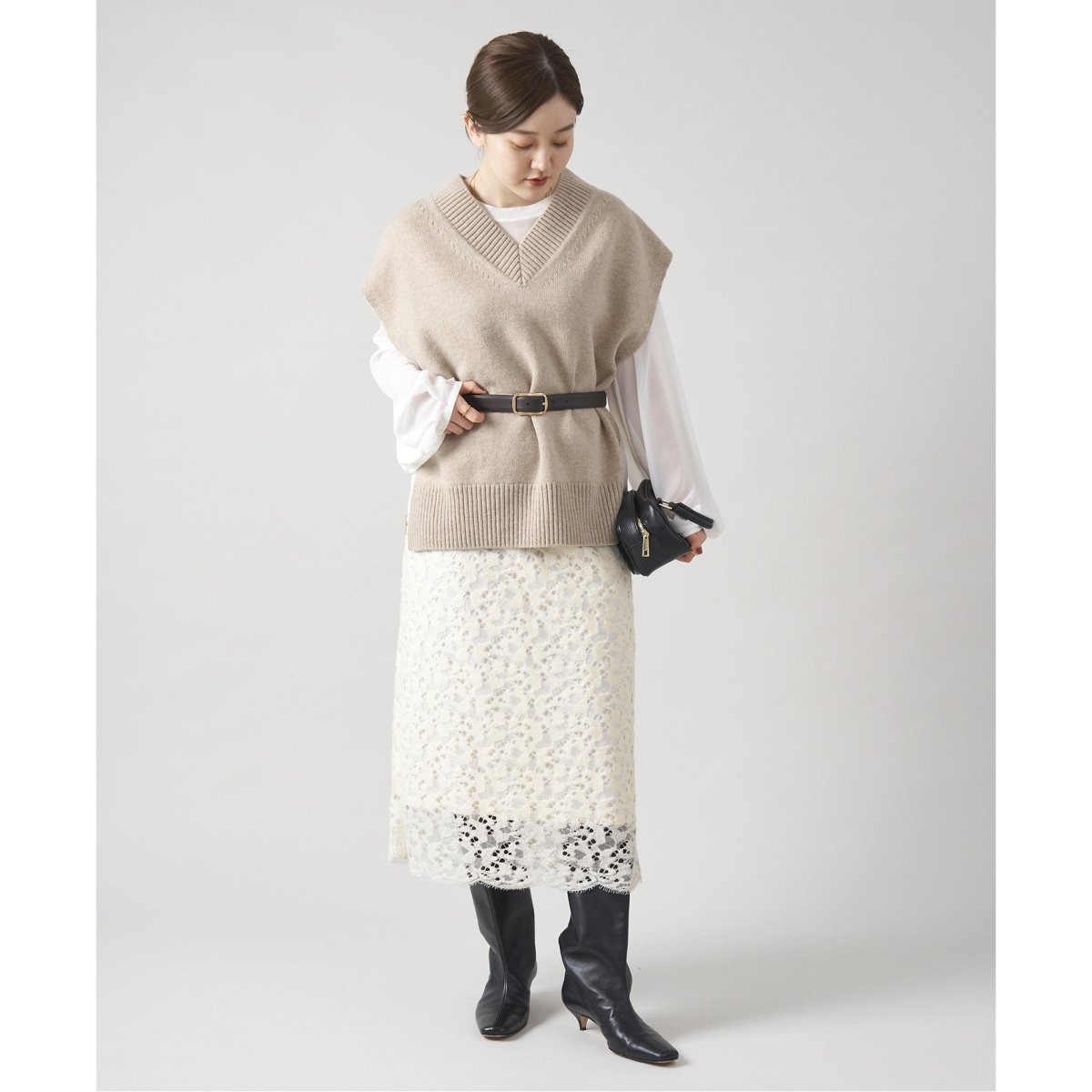 IENA Fluffy Woolレーススカート ナチュラル　新品タグ付き試着のみ Fluffy Wool レーススカート | イエナ(IENA) | マルイウェブチャネル