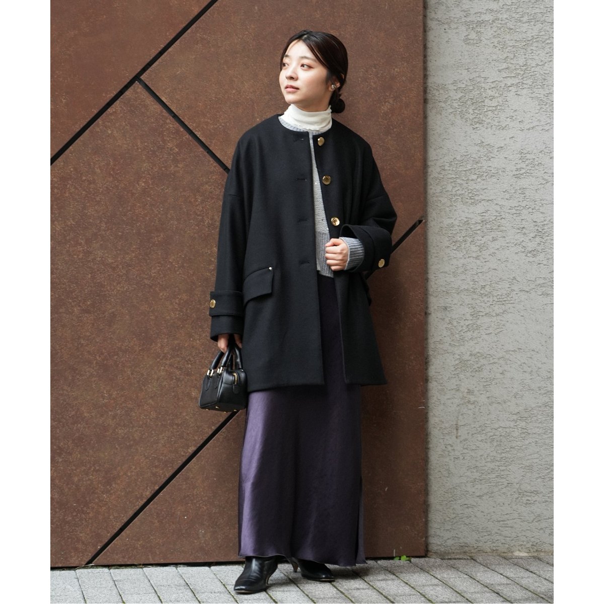 MACKINTOSH/マッキントッシュ 別注 HUMBIE ノーカラーコクーンコート