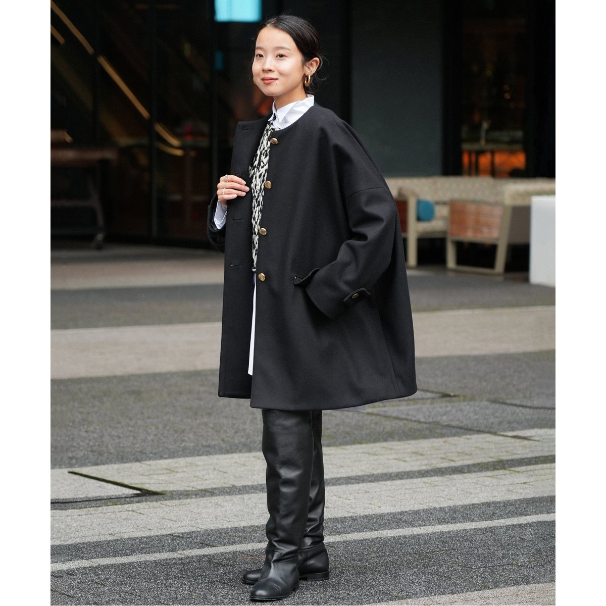 MACKINTOSH/マッキントッシュ 別注 HUMBIE ノーカラーコクーンコート