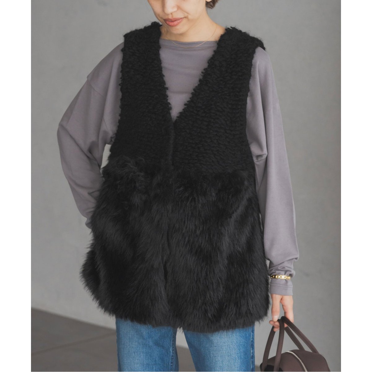イエナRITTOリット ROOP FUR VEST ベスト 202490-FT RITTO/リット ROOP FUR VEST ベスト 202490-FT | イエナ(IENA