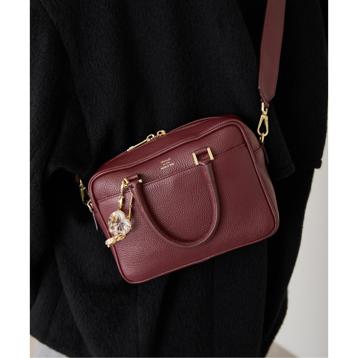 IENA マニュエルミラノ 別注 レザーバッグ MIDI ボルドー イエナ IENA 《追加2》Manuel MILANO/マニュエルミラノ 別注 レザー