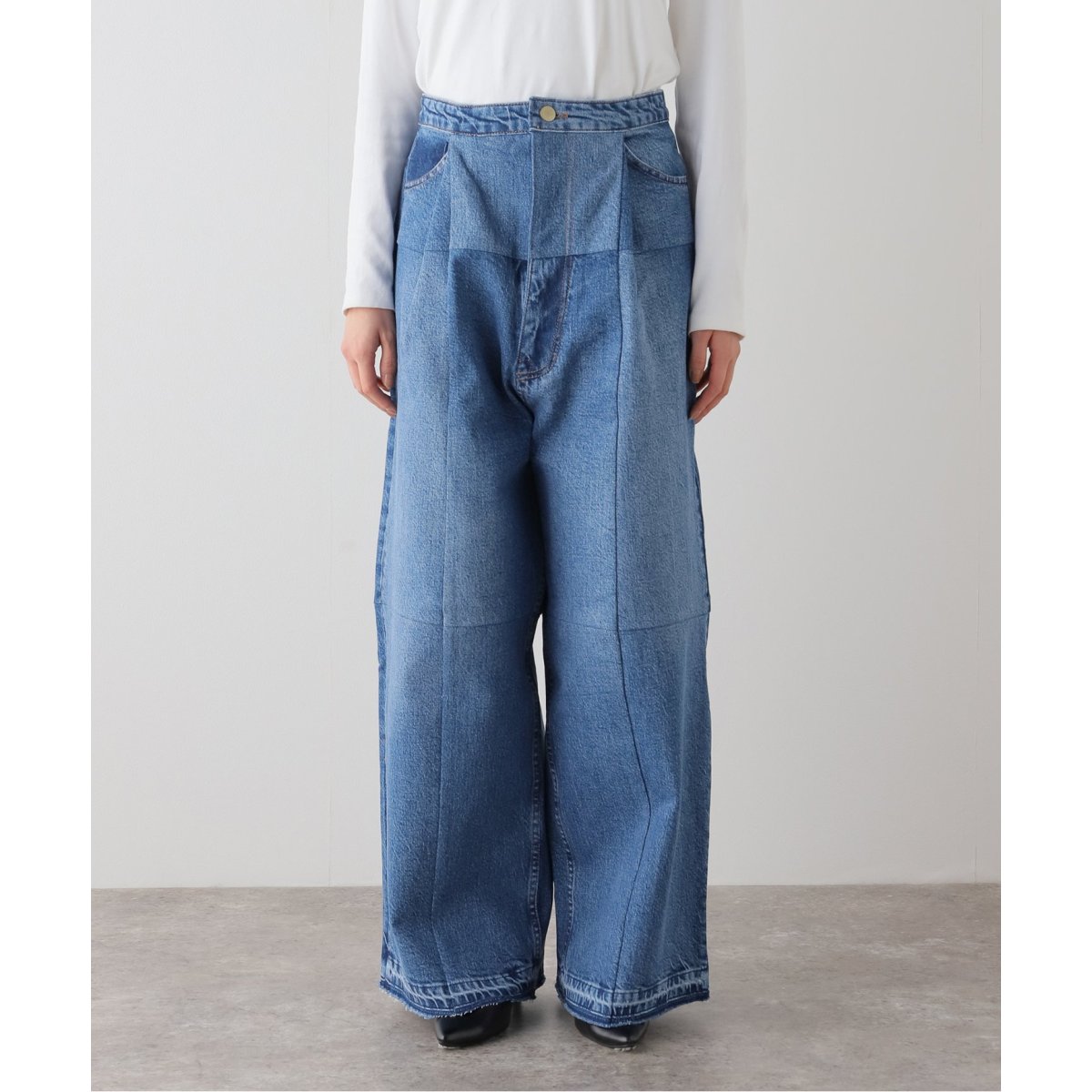LITKOVSKA/リトコフスカCHECKED PTチェックデニムパンツ LITKOVSKA/リトコフスカCHECKED PTチェックデニムパンツ