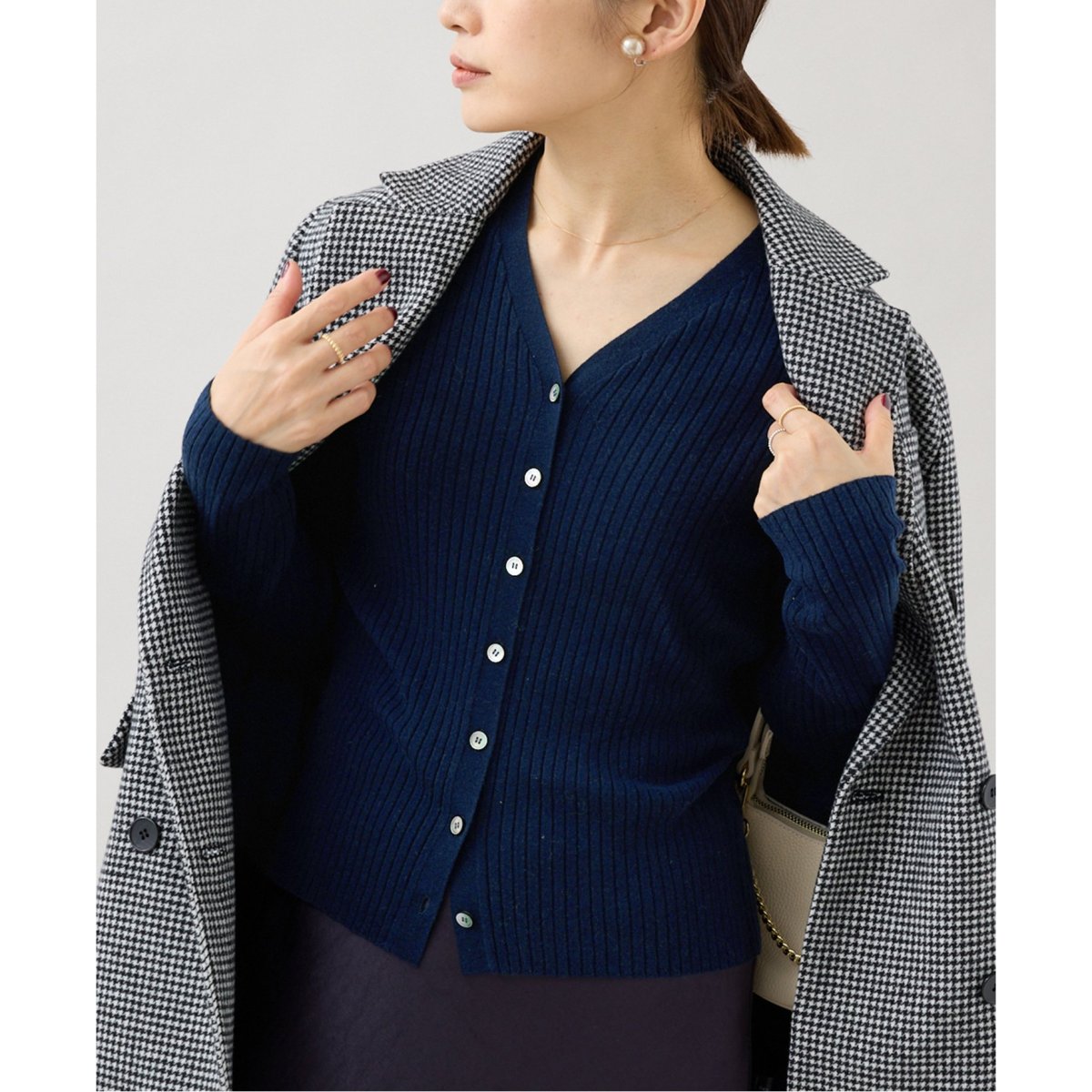 イタリア糸 RIB Vネックカーディガン | イエナ(IENA) | マルイウェブ