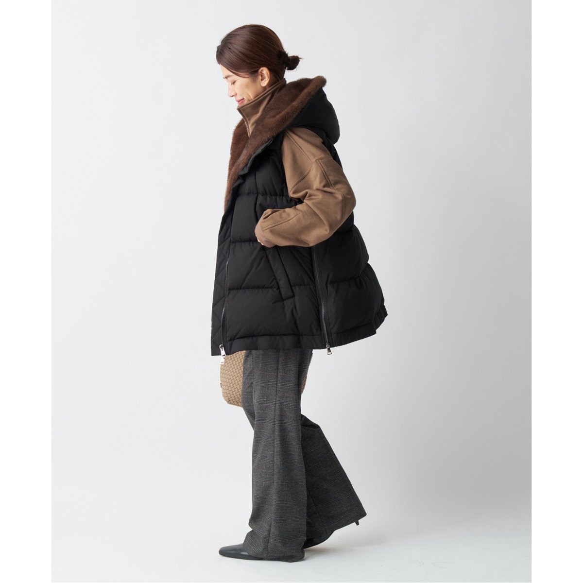 LOU ANDREA/ルーアンドレア】2WAY DOWN VEST（ダウン・中綿