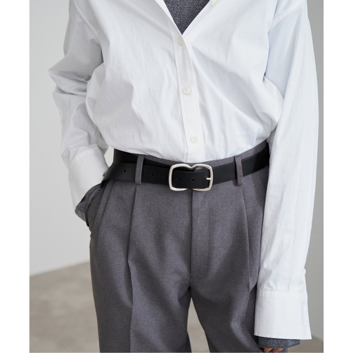 MAISON BOINET/メゾンボワネ】30MM BELT IN CALF PRINTED