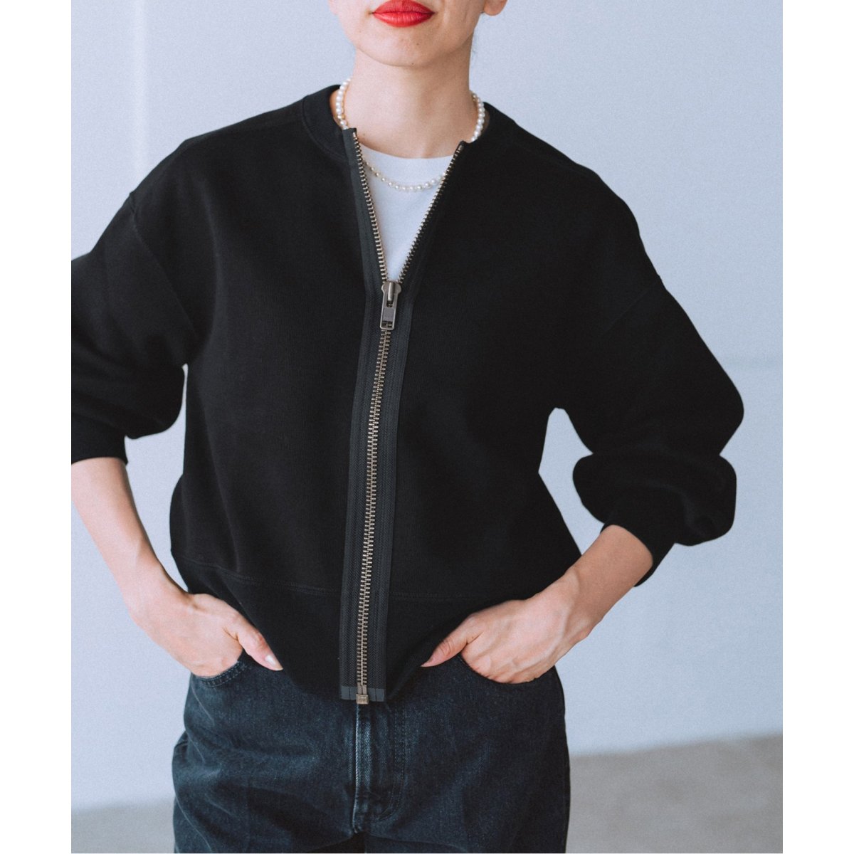 2024AW IENA イエナ　BLACK ジップアップスウェット WEB限定/追加》BLACK ジップアップスウェット | イエナ(IENA) | マルイ
