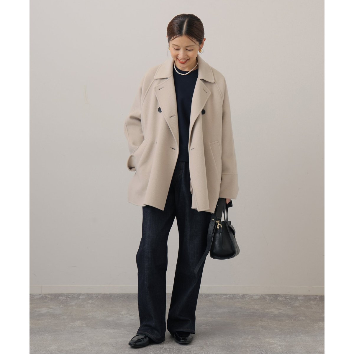 値下げ 美品24AW イエナ スーパー160ダブルフェイスショートコート イエナ（IENA）/《追加2》スーパー160ダブルフェイス ショートコートの