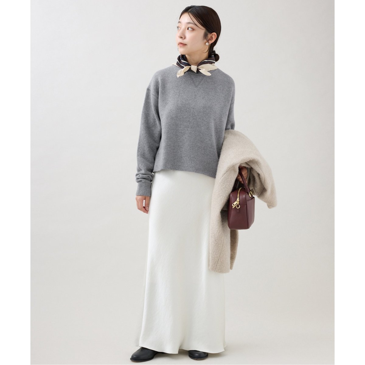 IENA Lora&Festa カシミヤニット グレー Lora&Festa カシミヤニット | イエナ(IENA) | マルイウェブチャネル