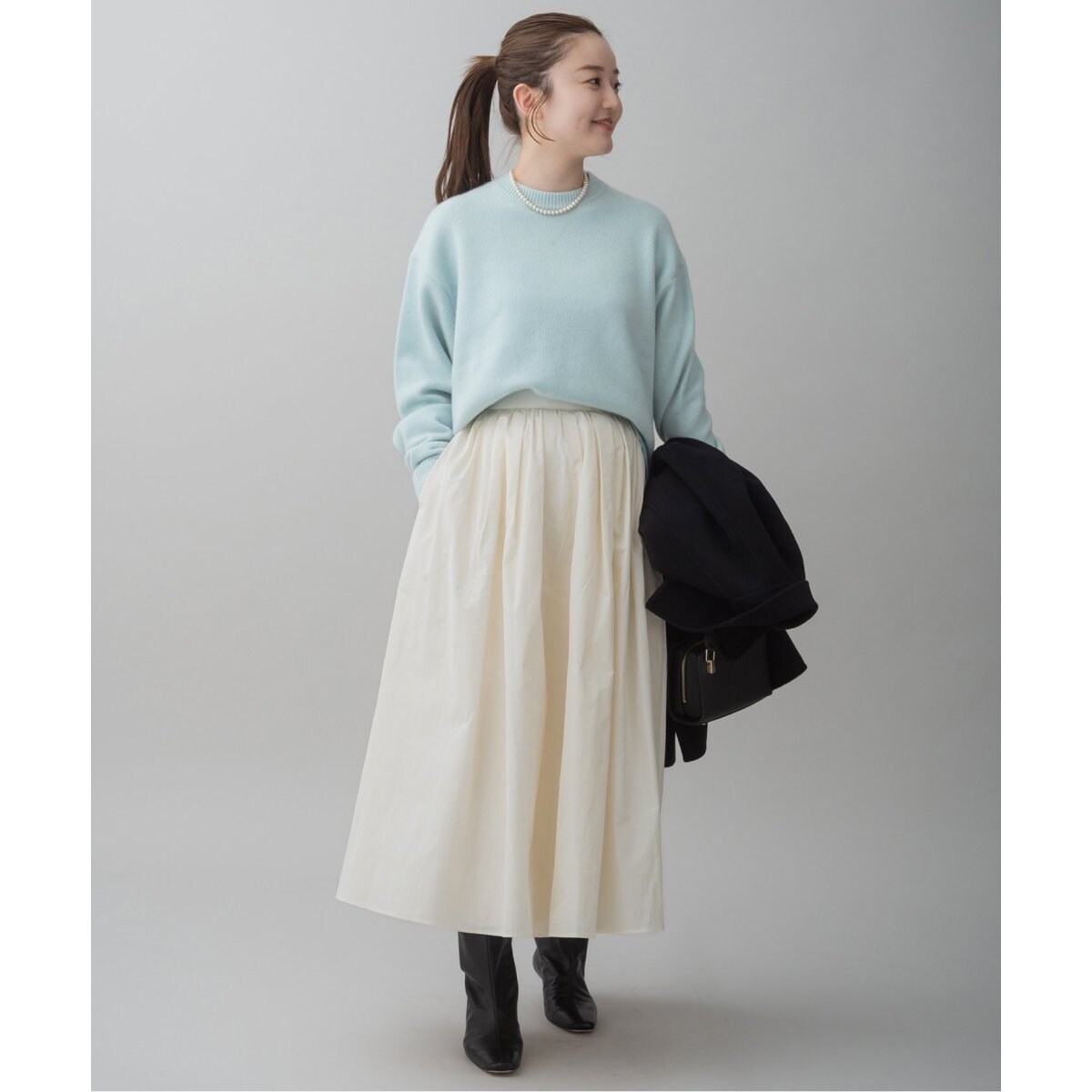 IENA Lora&Festa カシミヤニット グレー Lora&Festa カシミヤニット | イエナ(IENA) | マルイウェブチャネル