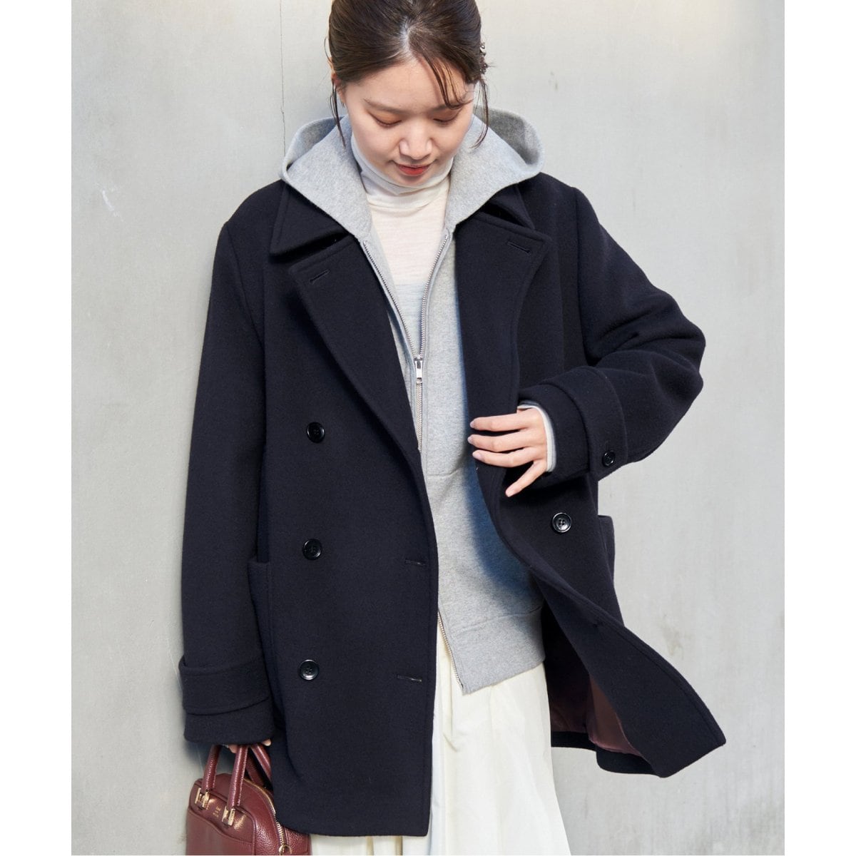 新品　IENA イエナ　ジーロンラムPコート　ネイビー 2024AW 新品 IENA イエナ ジーロンラムPコート ネイビー 2024AW IENA