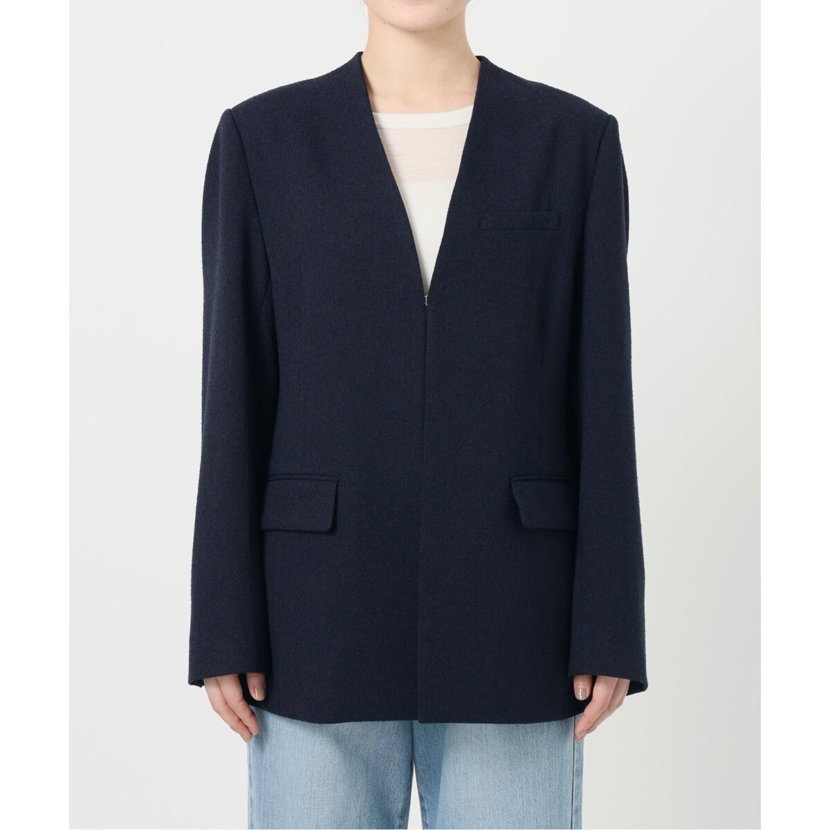 ＆NAVY ノーカラーツイードジャケット | イエナ(IENA) | マルイウェブ