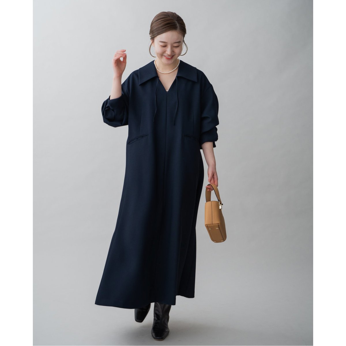 ＆NAVY スキッパーフレアワンピース | イエナ(IENA) | マルイウェブ