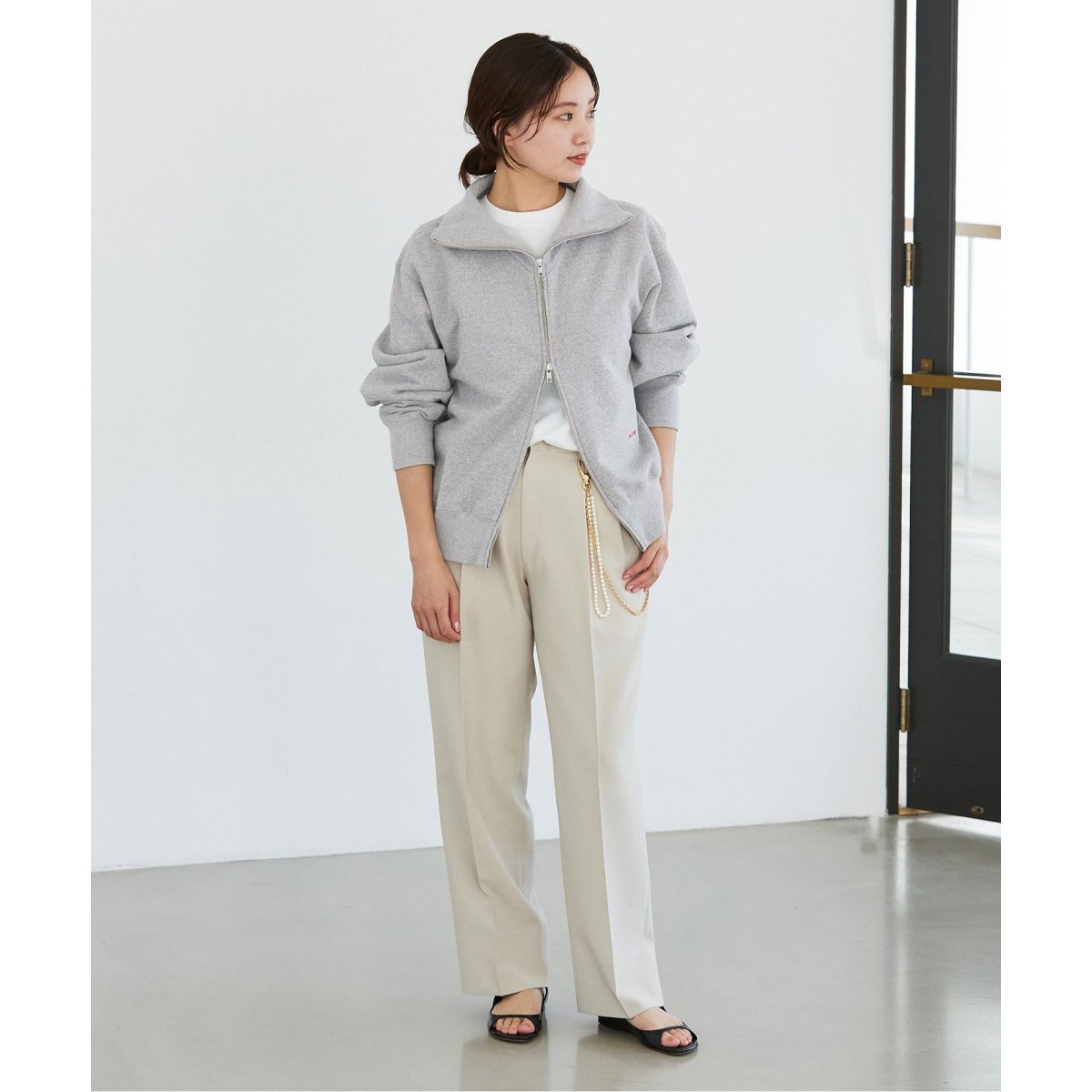 BLACK ジップアップスウェット | イエナ(IENA) | マルイウェブチャネル