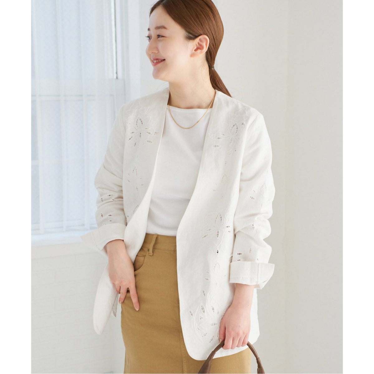 コットンリネン カットワークレース ジャケット | イエナ(IENA