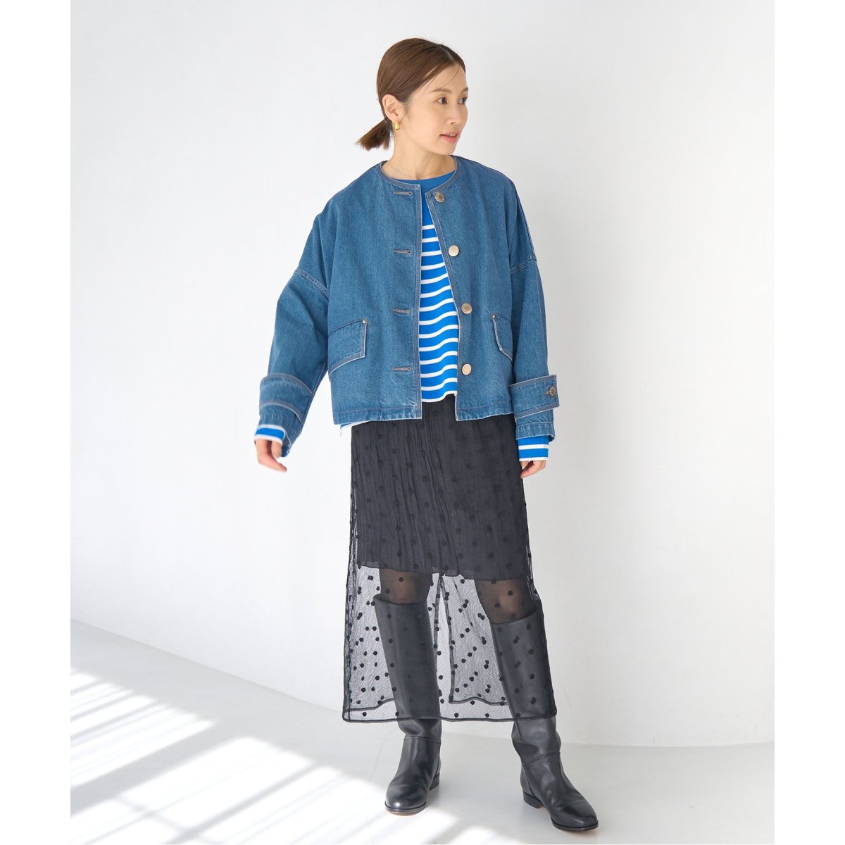MACKINTOSH/マッキントッシュ HUMBIE NO COLLAR DENIM JK | イエナ