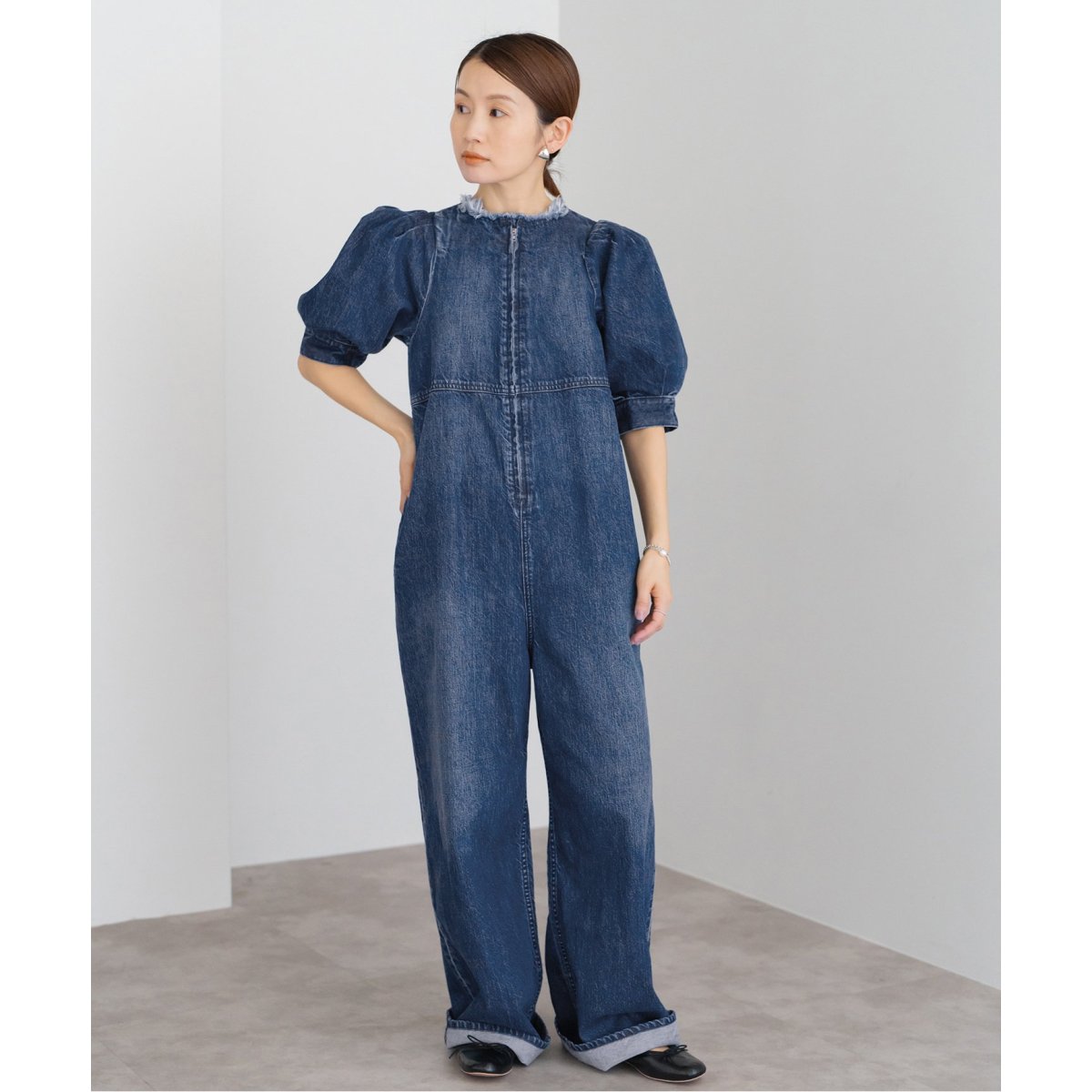 upper hights/アッパーハイツ THE M パフスリーブオールインワン