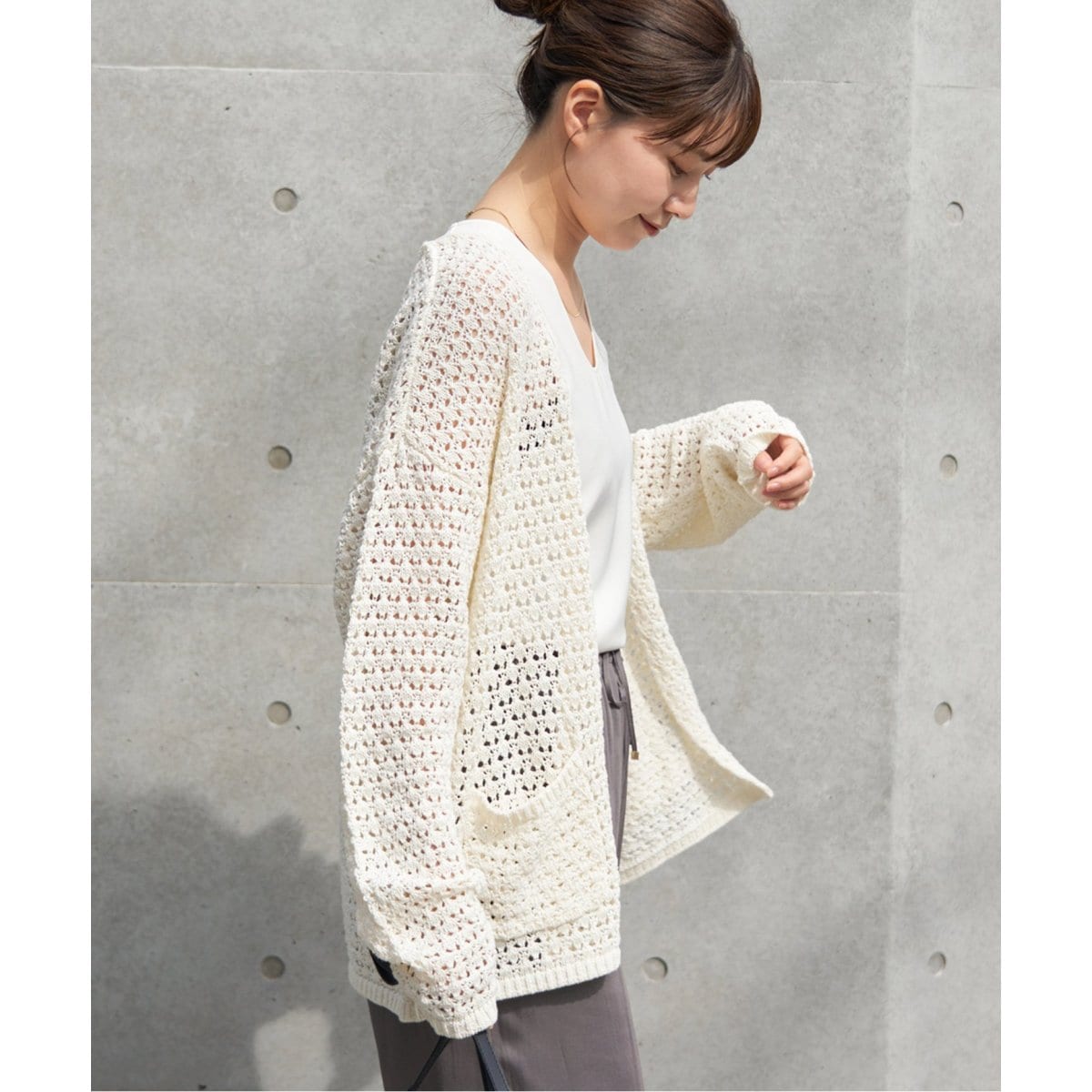 IENA（イエナ）の「《追加》ダブルフェイスニットカーディガン