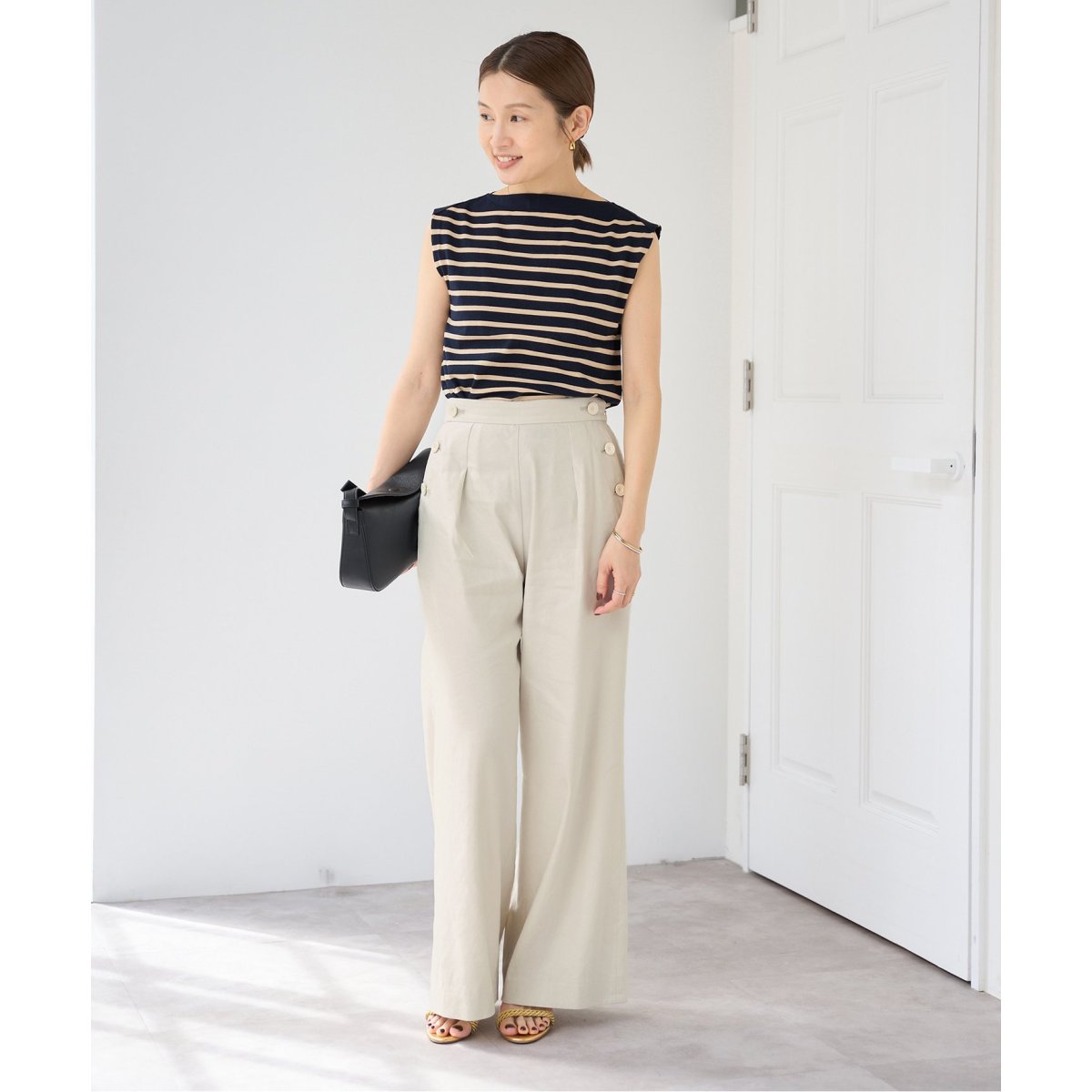 まぁ　IENA リネンストレッチ マリンパンツ まぁ IENA リネンストレッチ マリンパンツ リネンストレッチ マリン