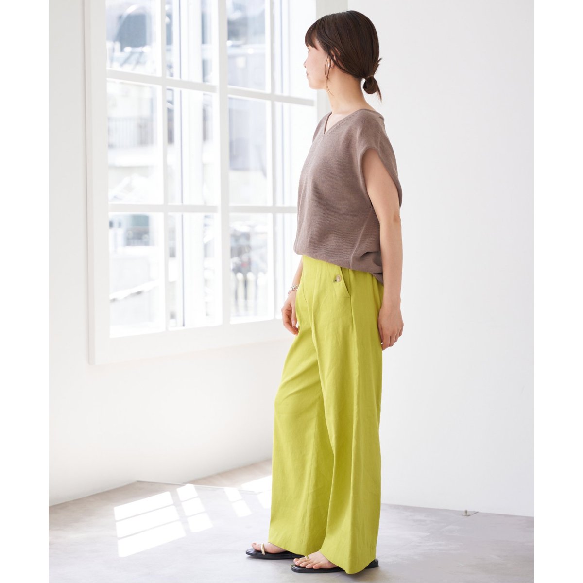 まぁ　IENA リネンストレッチ マリンパンツ まぁ IENA リネンストレッチ マリンパンツ リネンストレッチ マリン