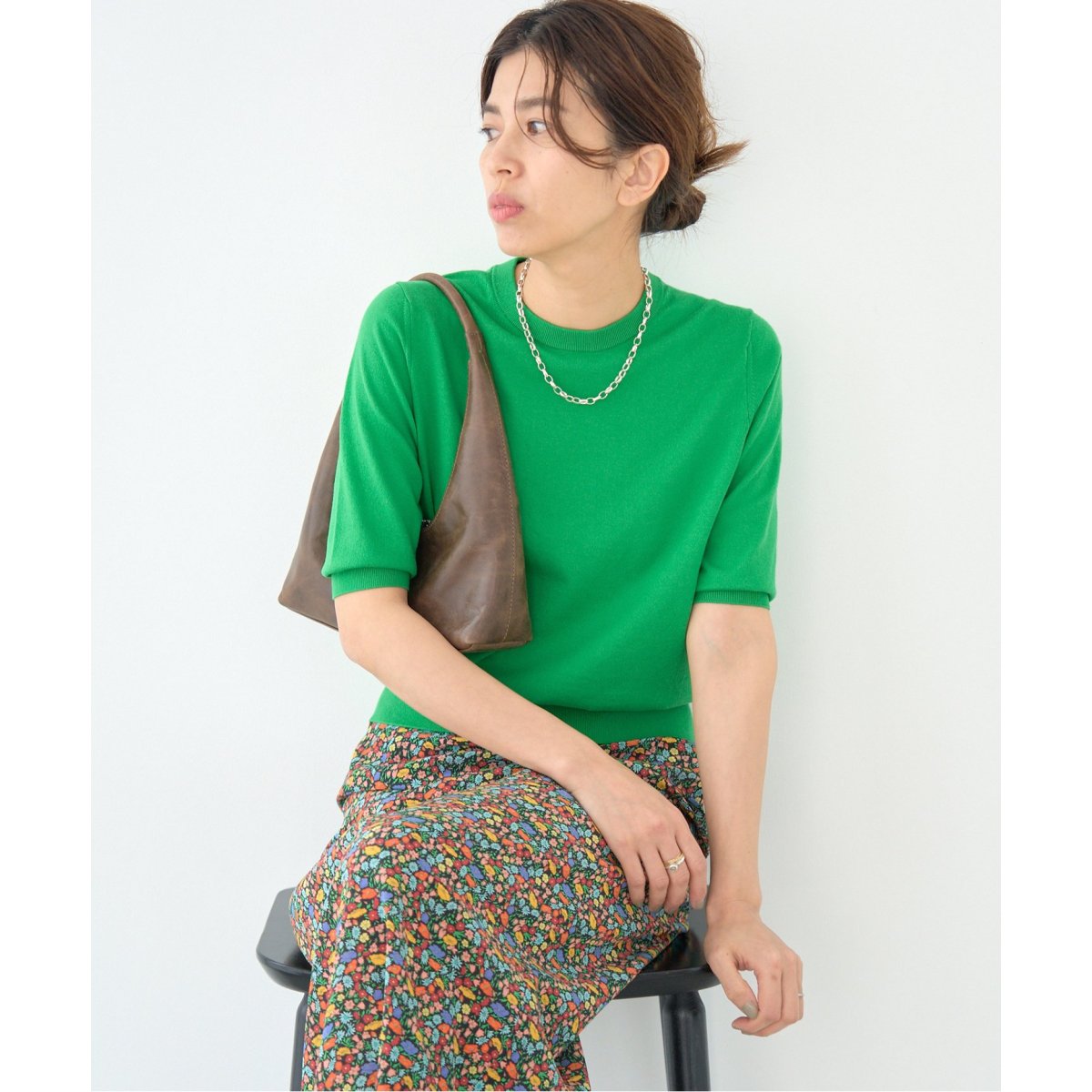 IENA スカシフラットカラーニット スカシフラットカラーニット（ニット／セーター）｜IENA（イエナ