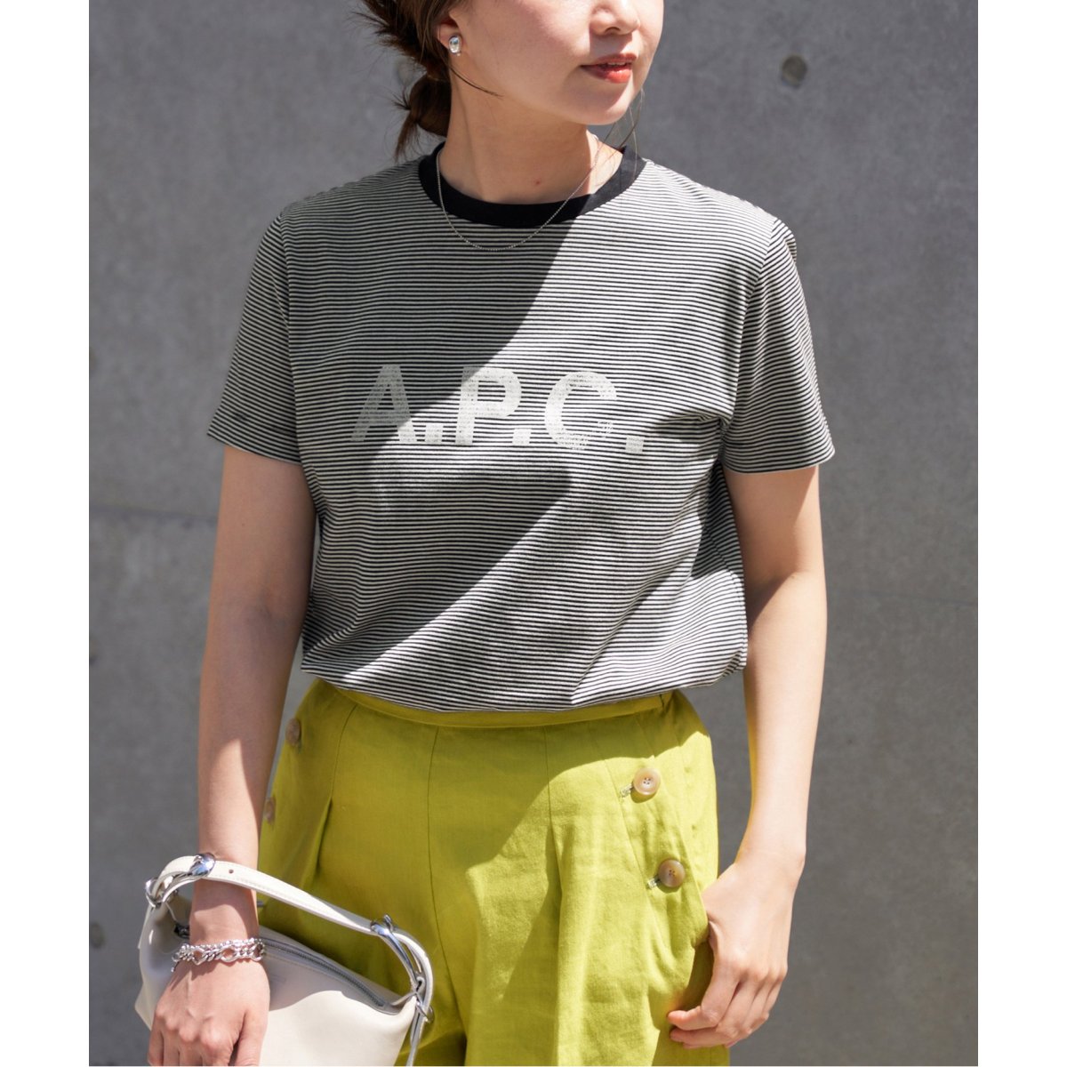 IENA（イエナ）の「A.P.C.別注 ボーダーカットソー◇（Tシャツ
