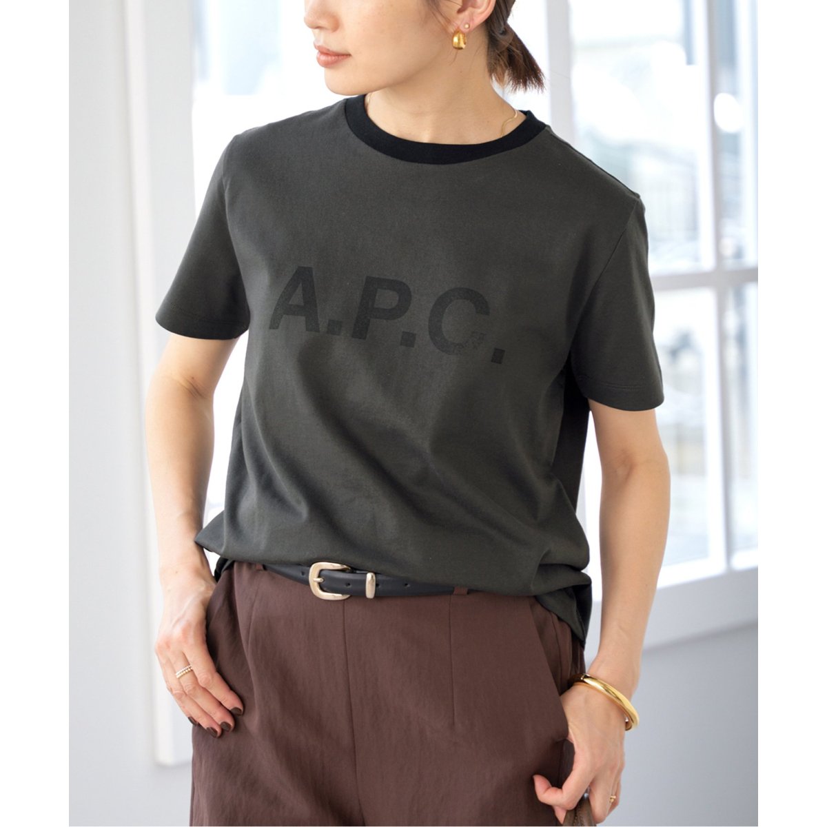 最終値下げ！『美品』IENA A.P.C.別注 リンガーTシャツ A.P.C./アー・ペー・セー 別注 リンガーTシャツ | イエナ(IENA