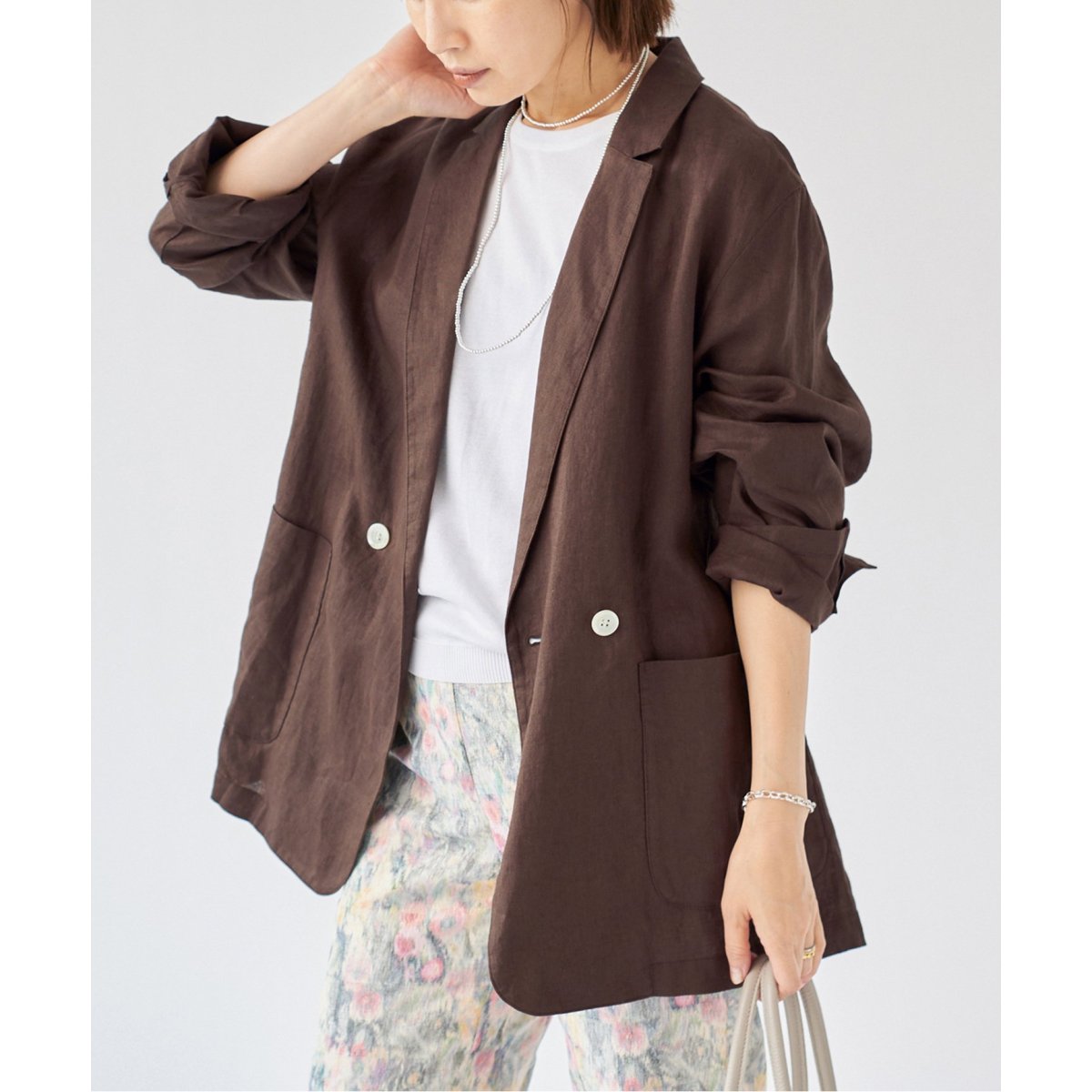イエナ ウォッシャブル ソフトリネン リラックスジャケット ★今季もの★ ウォッシャブル ソフトリネン リラックスジャケット | イエナ(IENA