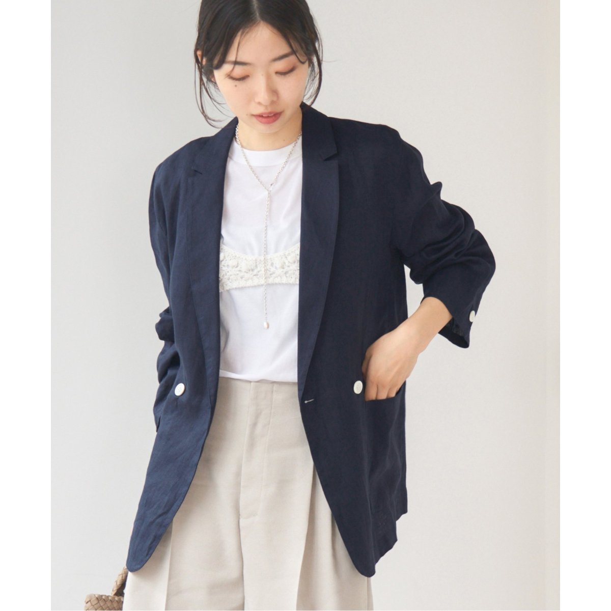 ウォッシャブル ソフトリネン リラックスジャケット | イエナ(IENA