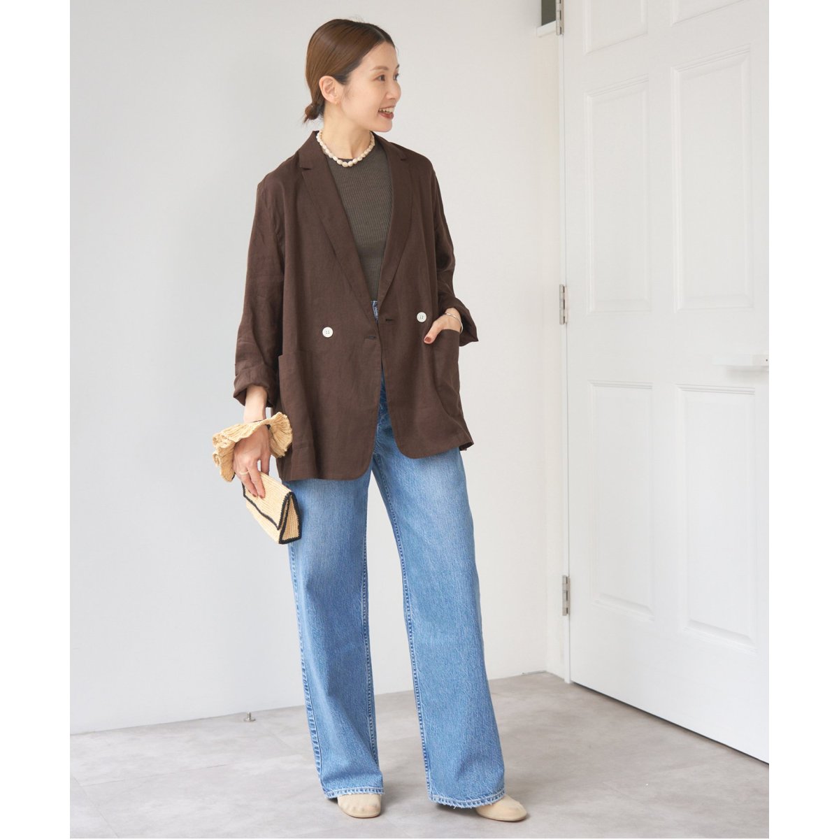 ウォッシャブル ソフトリネン リラックスジャケット | イエナ(IENA