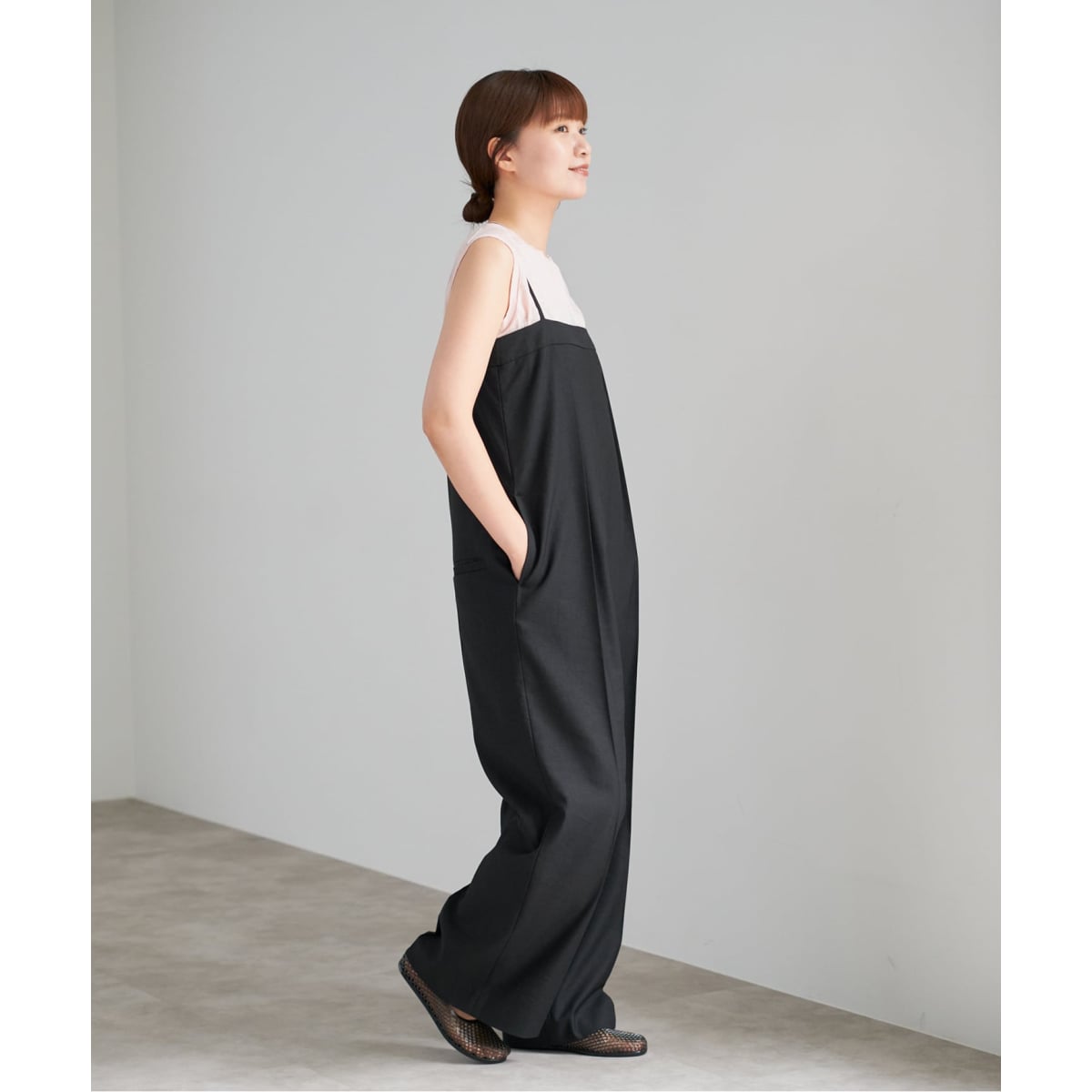 IENA オールインワン　38サイズ　麻混　ベージュ　サロペット IENA｜リネン混オールインワン | Rakuten Fashion(楽天