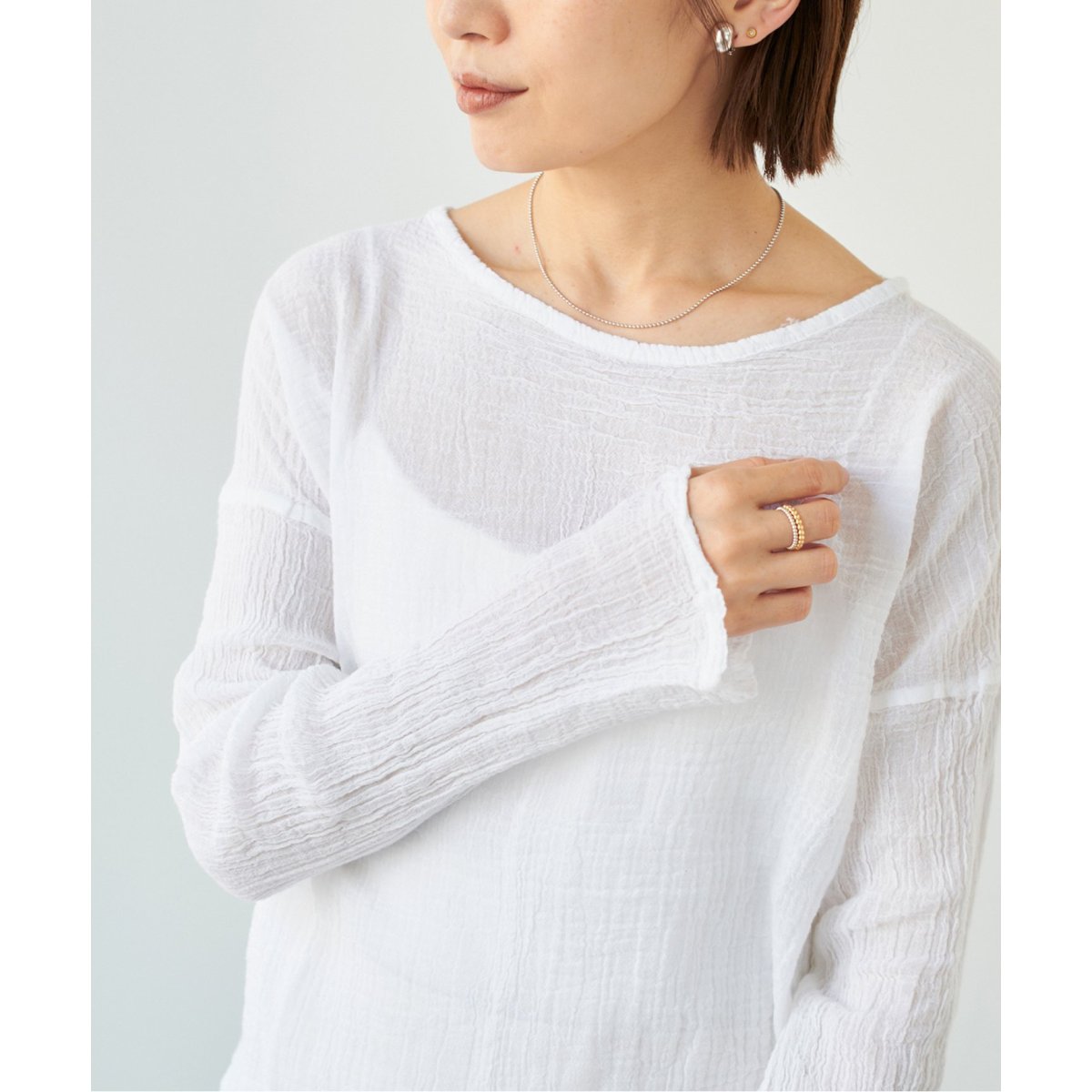 新品タグ付き！NOBLE♡ケープブラウス 白 NOBLE ホワイト ケープブラウス