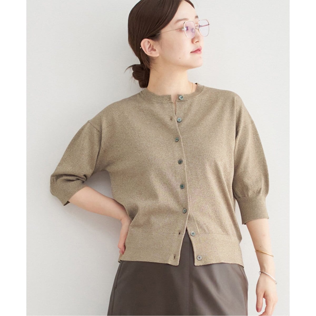 ☆現行モデル☆イエナ　Pasha リネンコットンワイド Vネックカーディガン IENA（イエナ）の「pasha リネンコットンワイドVネック