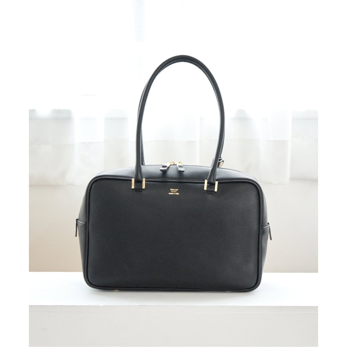Manuel MILANO/マニュエルミラノ LEATHER BOSTON ボストンバッグ