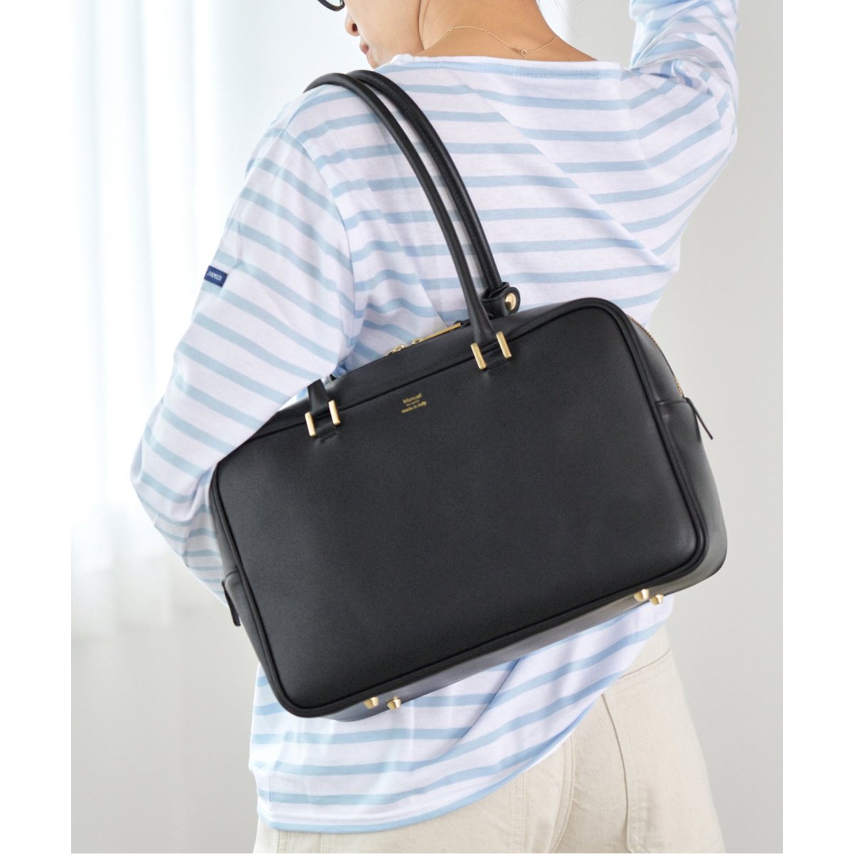 Manuel MILANO/マニュエルミラノ LEATHER BOSTON ボストンバッグ