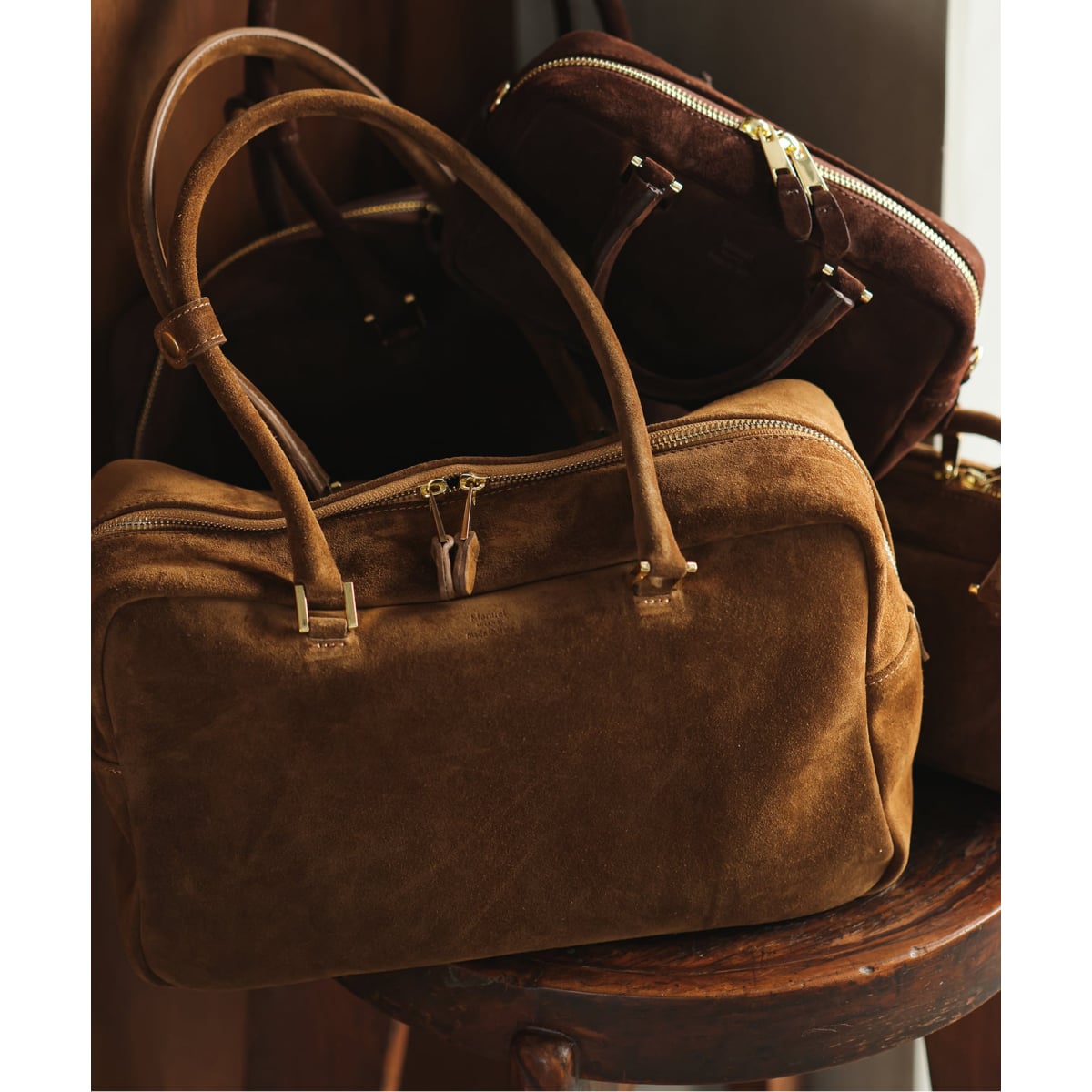 Manuel MILANO/マニュエルミラノ SUEDE BOSTON スエードボストンバッグ