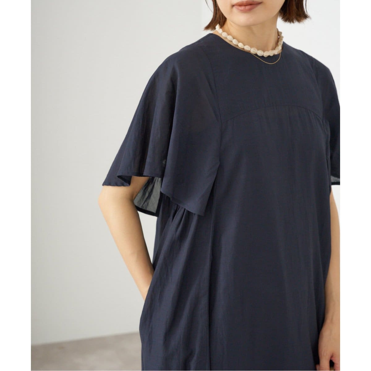 美品【定価26400円】IENA ストレッチリネンワンピース　38 IENA（イエナ）の「ストレッチリネンワンピース（ワンピース